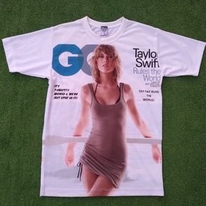 Taylor Swift Runs the World Front/Back GQ Fashion Cover Medium Fan Art Shirt New
